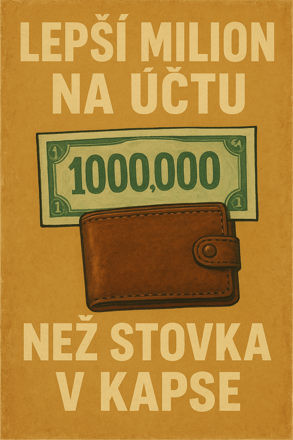 Lepší stovka v kapse, než milión na účtu